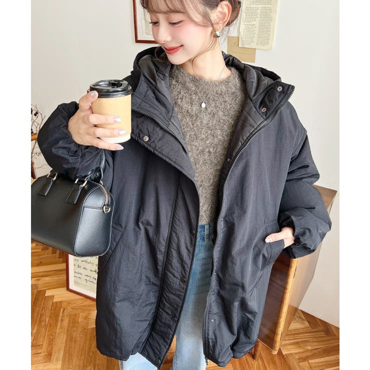 シャカシャカナイロン裏キルトモンスターパーカージャケット | moment+ | 詳細画像27 