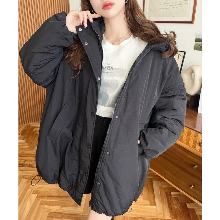 シャカシャカナイロン裏キルトモンスターパーカージャケット | moment+ | 詳細画像30 