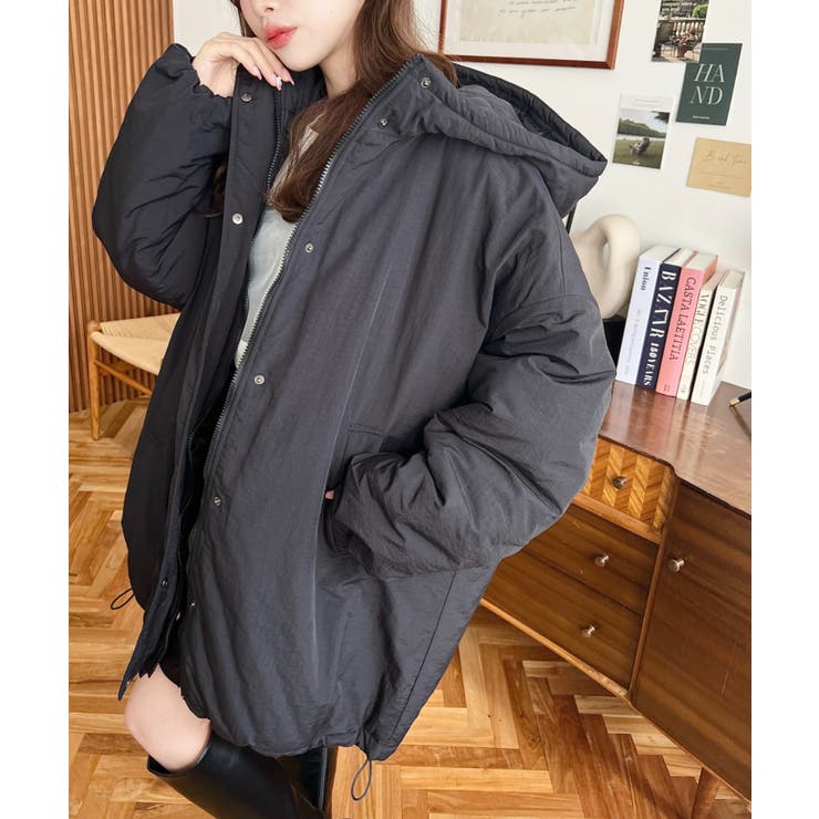 シャカシャカナイロン裏キルトモンスターパーカージャケット | moment+ | 詳細画像31 