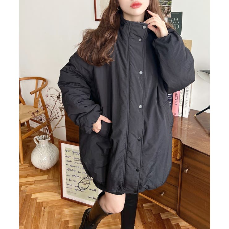 シャカシャカナイロン裏キルトモンスターパーカージャケット | moment+ | 詳細画像33 