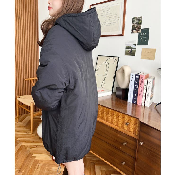 シャカシャカナイロン裏キルトモンスターパーカージャケット | moment+ | 詳細画像34 