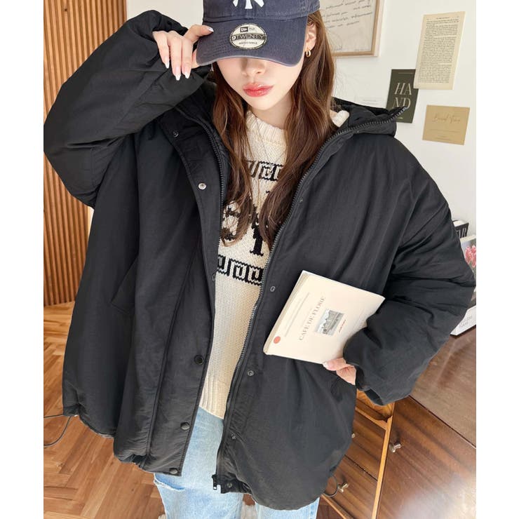 シャカシャカナイロン裏キルトモンスターパーカージャケット | moment+ | 詳細画像35 