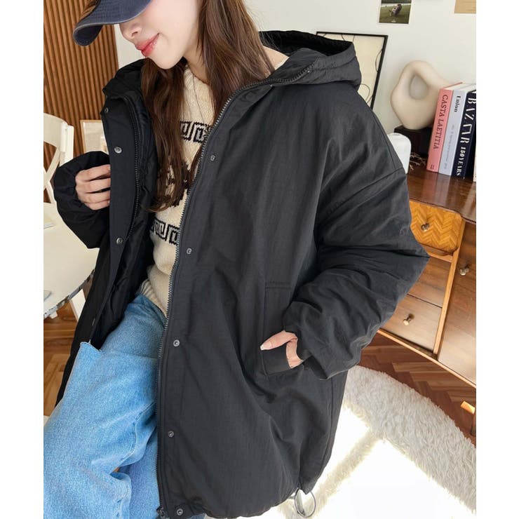 シャカシャカナイロン裏キルトモンスターパーカージャケット | moment+ | 詳細画像36 