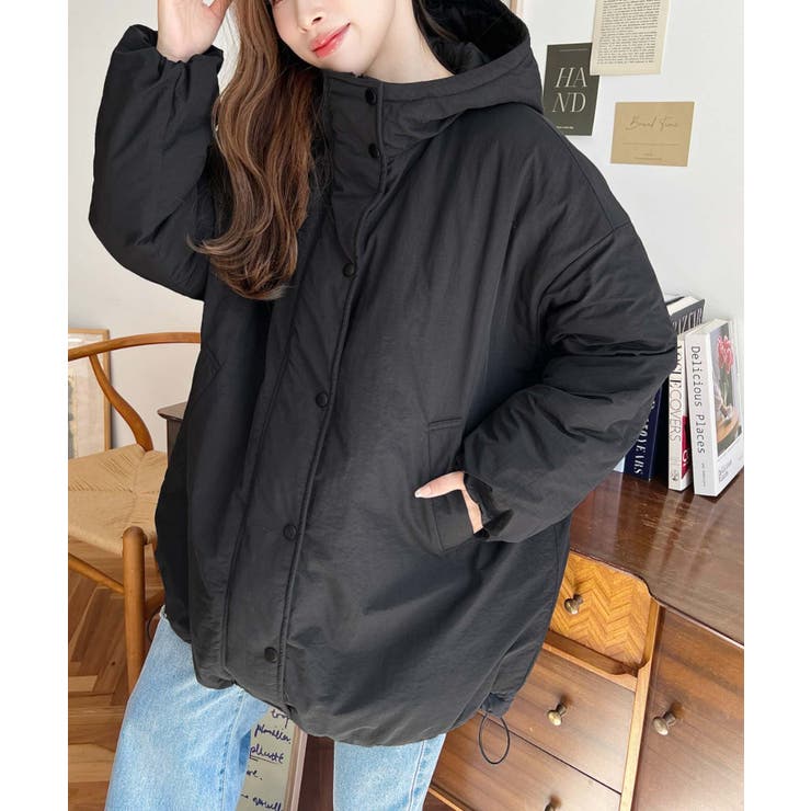 シャカシャカナイロン裏キルトモンスターパーカージャケット | moment+ | 詳細画像41 