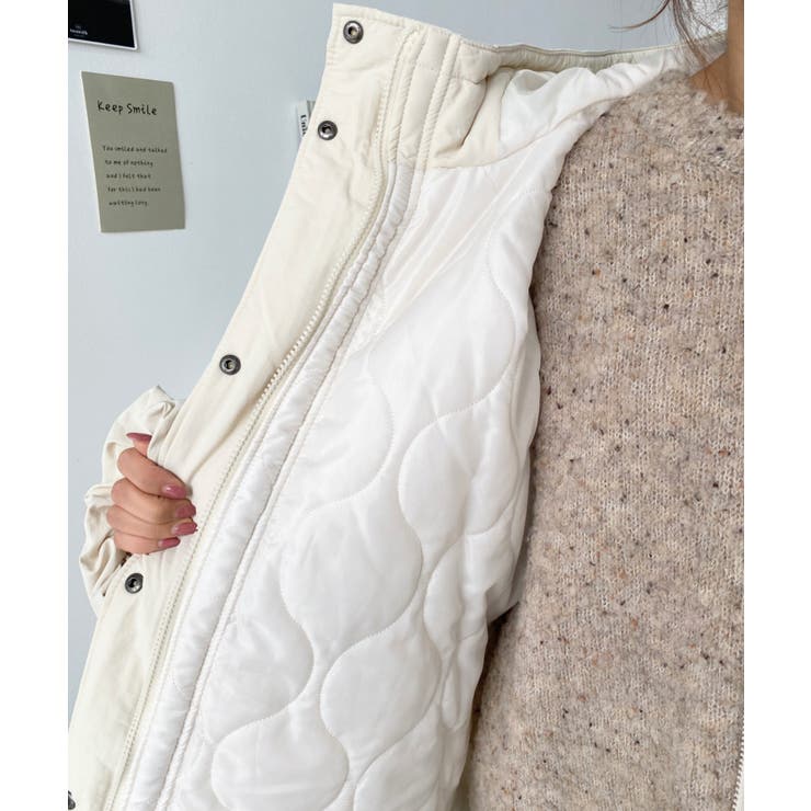 シャカシャカナイロン裏キルトモンスターパーカージャケット | moment+ | 詳細画像7 