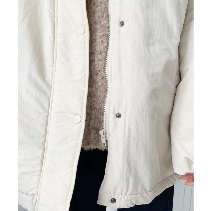 シャカシャカナイロン裏キルトモンスターパーカージャケット | moment+ | 詳細画像8 