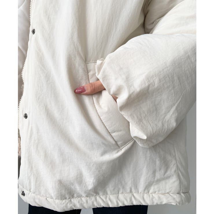 シャカシャカナイロン裏キルトモンスターパーカージャケット | moment+ | 詳細画像9 