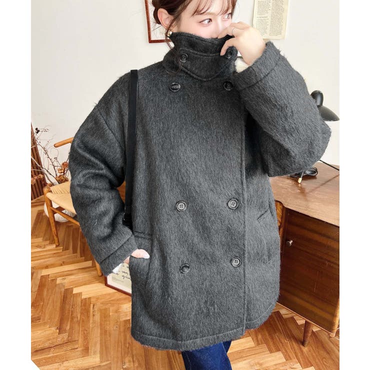 ほぼ未使用✨45R ツイルKNIT PEACOAT ミドルコート　ダブル　ニット Totême Cropped Peacoat Navy – Neighbour