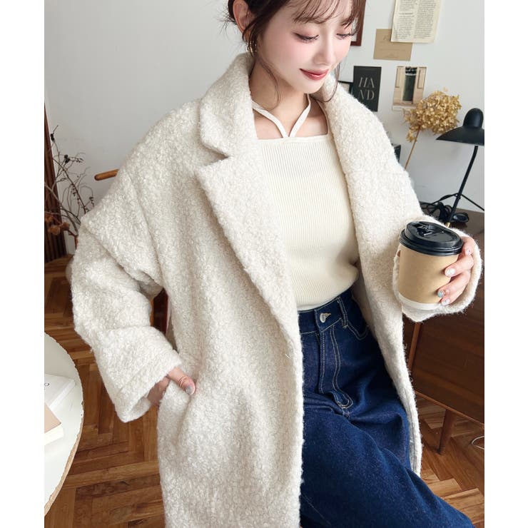 フェイクリングウールルーズシルエットテーラードジャケット | moment+ | 詳細画像14 