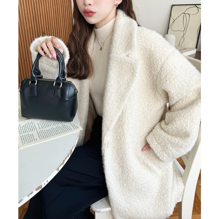 フェイクリングウールルーズシルエットテーラードジャケット | moment+ | 詳細画像17 