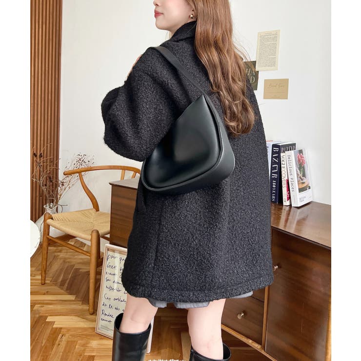 フェイクリングウールルーズシルエットテーラードジャケット | moment+ | 詳細画像25 