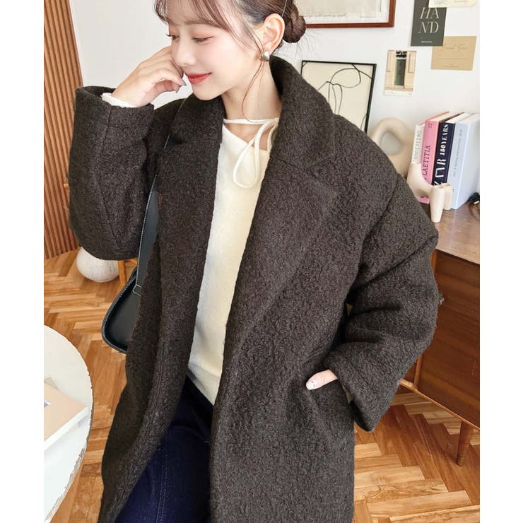 フェイクリングウールルーズシルエットテーラードジャケット | moment+ | 詳細画像28 