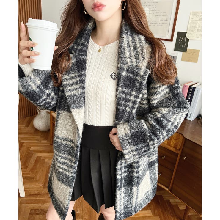 フェイクリングウールルーズシルエットテーラードジャケット | moment+ | 詳細画像30 