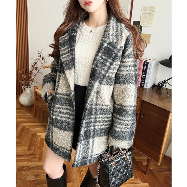 フェイクリングウールルーズシルエットテーラードジャケット | moment+ | 詳細画像31 