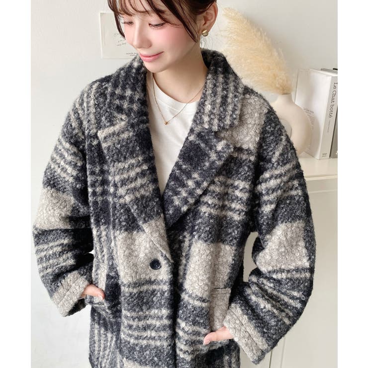 フェイクリングウールルーズシルエットテーラードジャケット | moment+ | 詳細画像34 