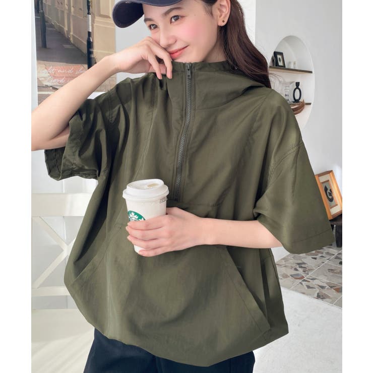 【美品】muse Deuxieme Classe アノラックパーカー　カーキ 美品】muse Deuxieme Classe アノラックパーカーカーキ