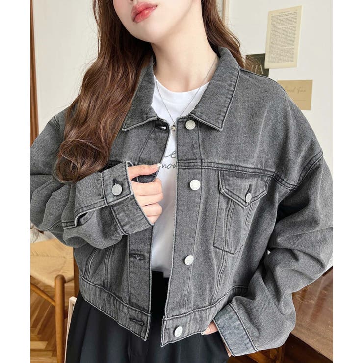 デニムショートジャケット/ショートGジャンヘビーウェイト | moment+ | 詳細画像12 