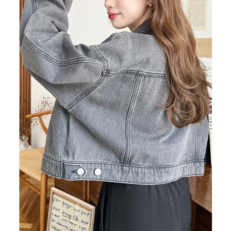 デニムショートジャケット/ショートGジャンヘビーウェイト | moment+ | 詳細画像14 