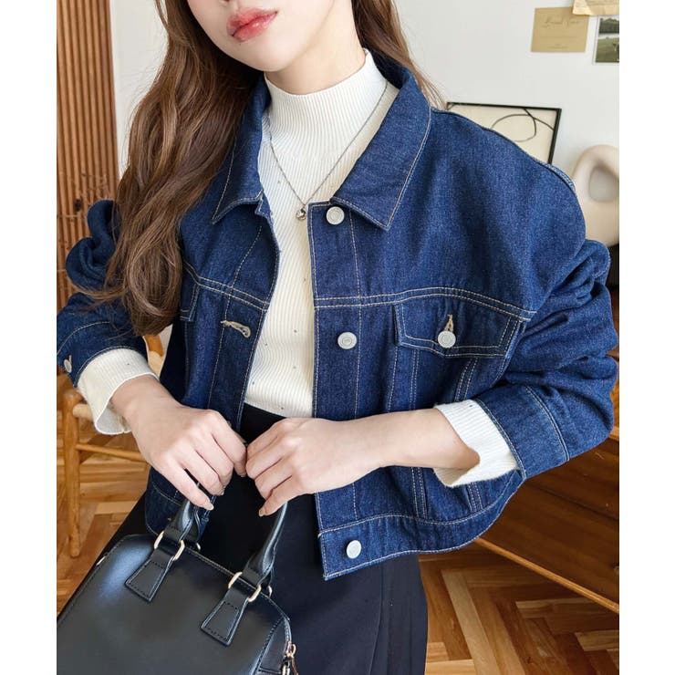 デニムショートジャケット/ショートGジャンヘビーウェイト | moment+ | 詳細画像18 