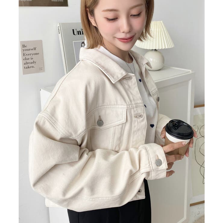 デニムショートジャケット/ショートGジャンヘビーウェイト | moment+ | 詳細画像3 