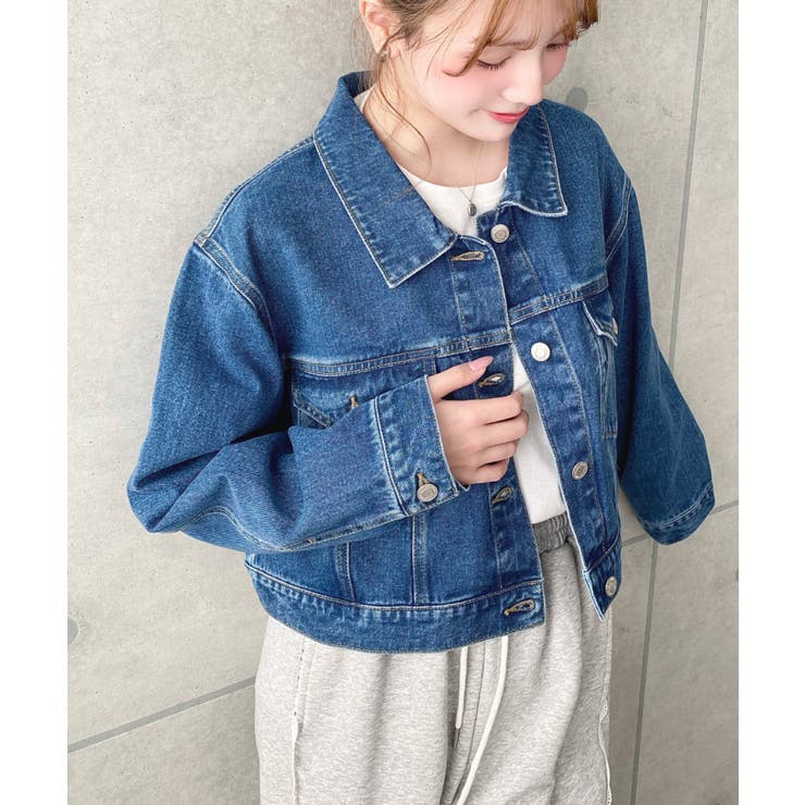 ドゥーズィエムクラス Cropped Denim ジャケット Gジャン 短丈 ショート丈でスタイルUP♪／デニムショートジャケット/ショートGジャン