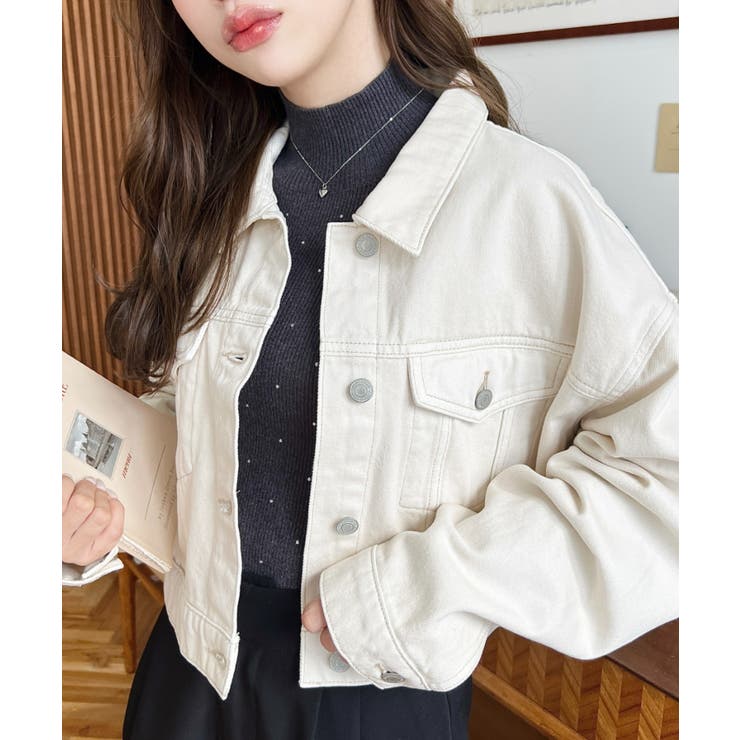 デニムショートジャケット/ショートGジャンヘビーウェイト | moment+ | 詳細画像8 