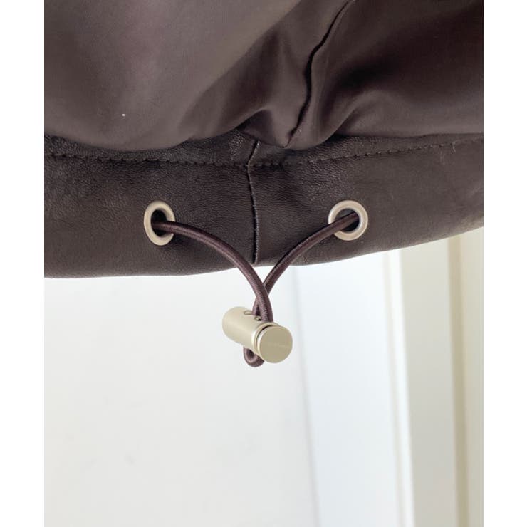 ヴィンテージライクマットフェイクレザー2WAYカラーショートブルゾン | moment+ | 詳細画像46 