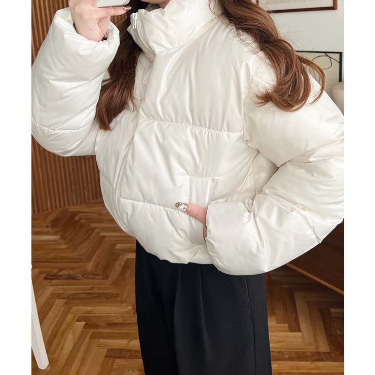 ファイバーダウンメタリックショートダウンブルゾン | moment+ | 詳細画像16 