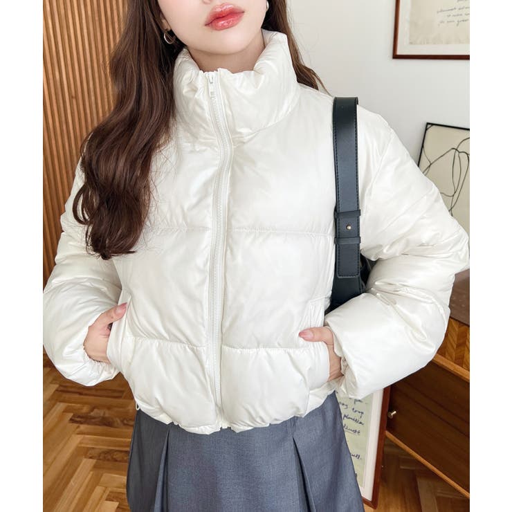 ファイバーダウンメタリックショートダウンブルゾン | moment+ | 詳細画像2 