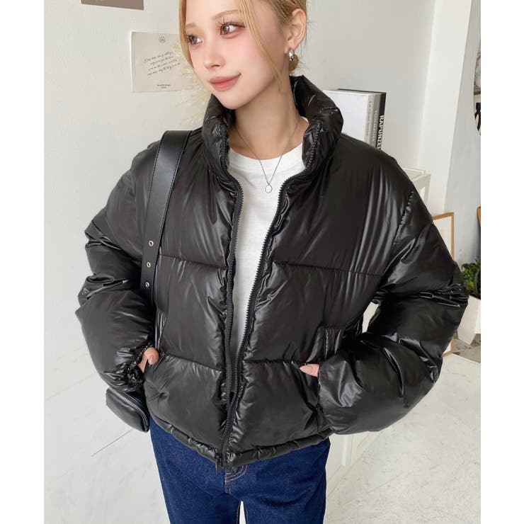 ファイバーダウンメタリックショートダウンブルゾン | moment+ | 詳細画像30 