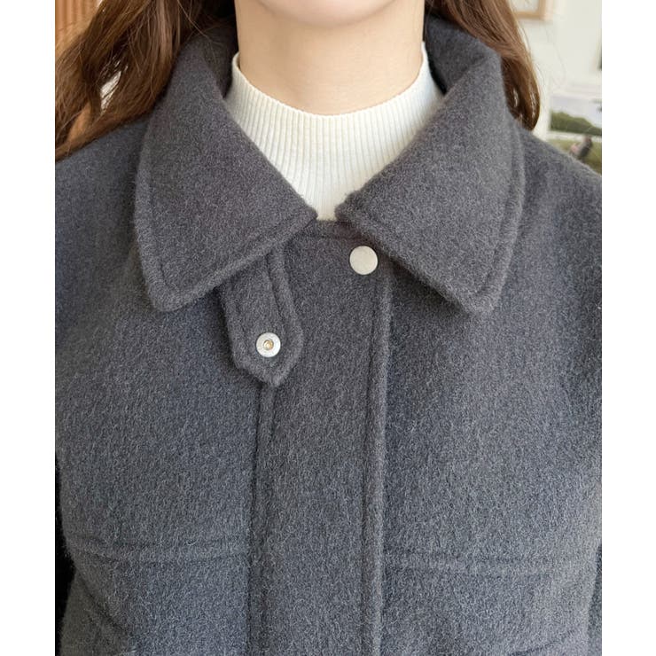 フェイクウールモッサ2WAYアレンジカラーショートブルゾン | moment+ | 詳細画像29 