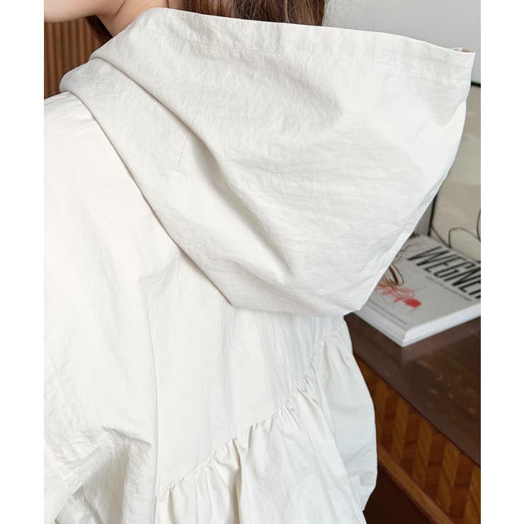 ナイロンワッシャーバルーンペプラムショートマンパー | moment+ | 詳細画像11 