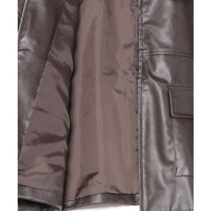 ファーティペット付きフェイクレザーブルゾン | moment+ | 詳細画像28 