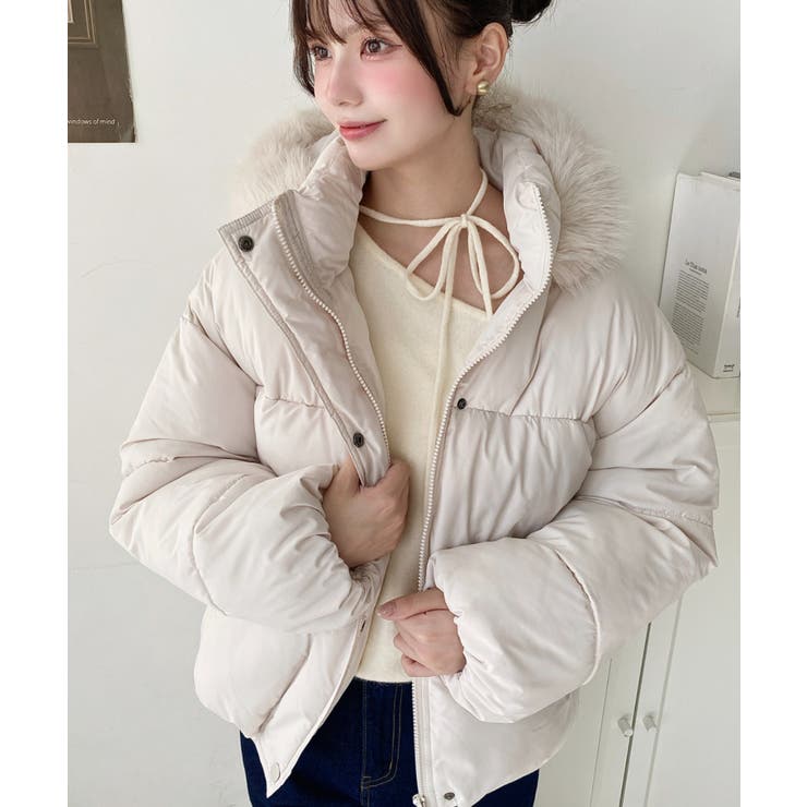 ファイバーダウンフードファーブルゾン | moment+ | 詳細画像3 