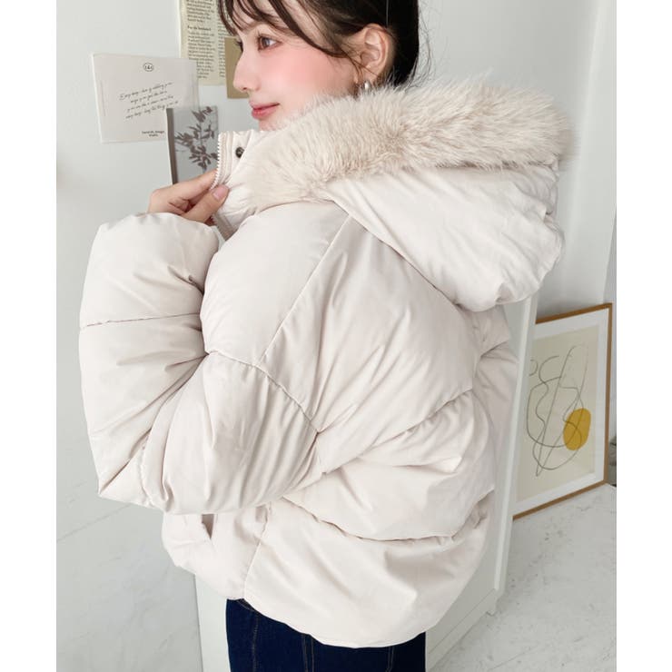 ファイバーダウンフードファーブルゾン | moment+ | 詳細画像8 