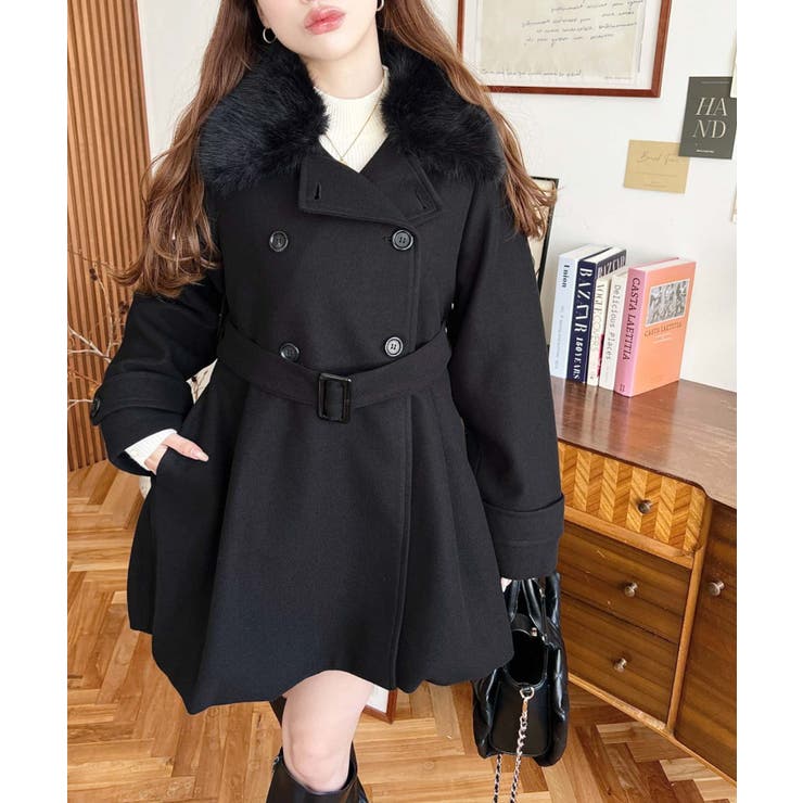 OMMO トレンチコート ブラック BALLOON TRENCH BLOUSON OMMO ONLINE STORE / BALLOON TRENCH BLOUSON