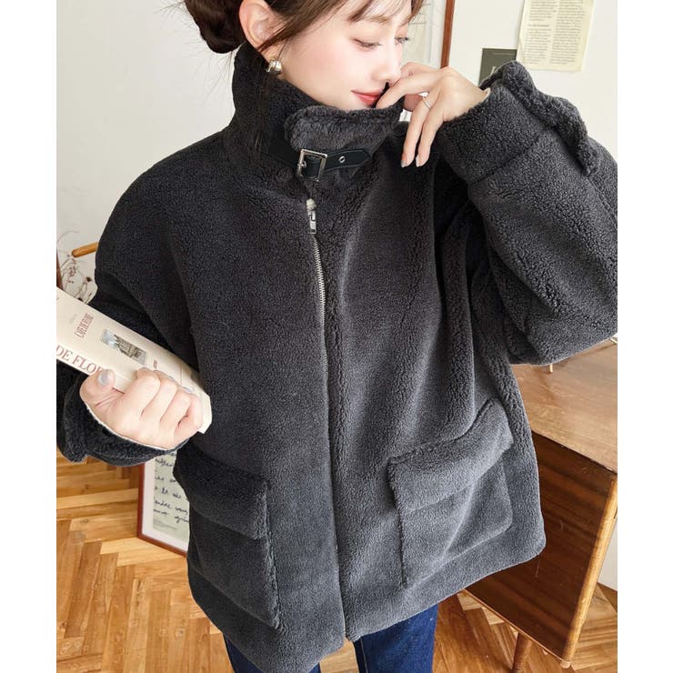 2WAYアレンジカラーテディベアボアブルゾン | moment+ | 詳細画像17 