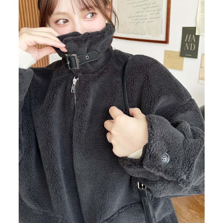 2WAYアレンジカラーテディベアボアブルゾン | moment+ | 詳細画像18 