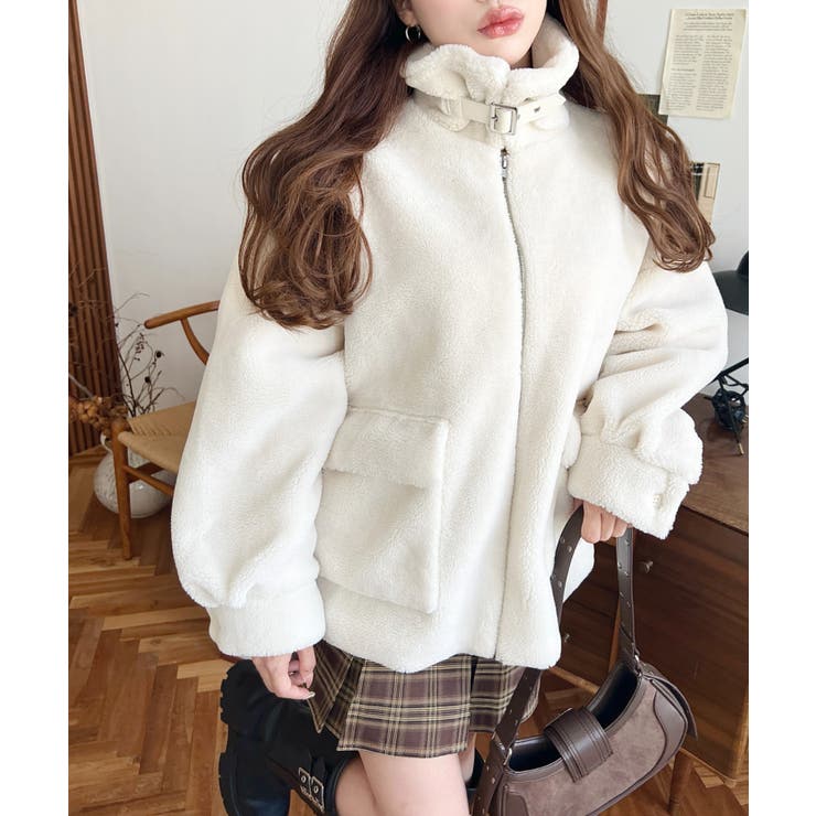 2WAYアレンジカラーテディベアボアブルゾン | moment+ | 詳細画像2 