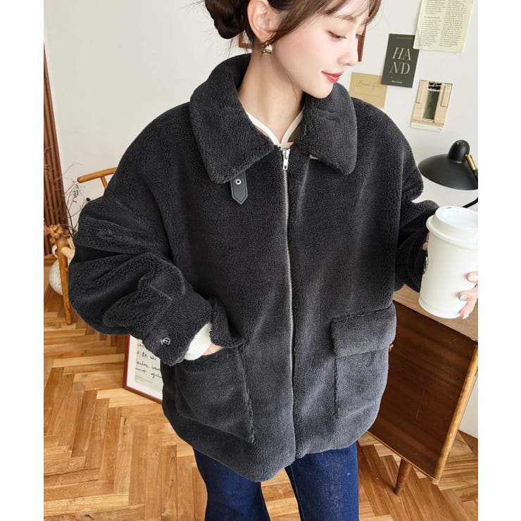 2WAYアレンジカラーテディベアボアブルゾン | moment+ | 詳細画像20 