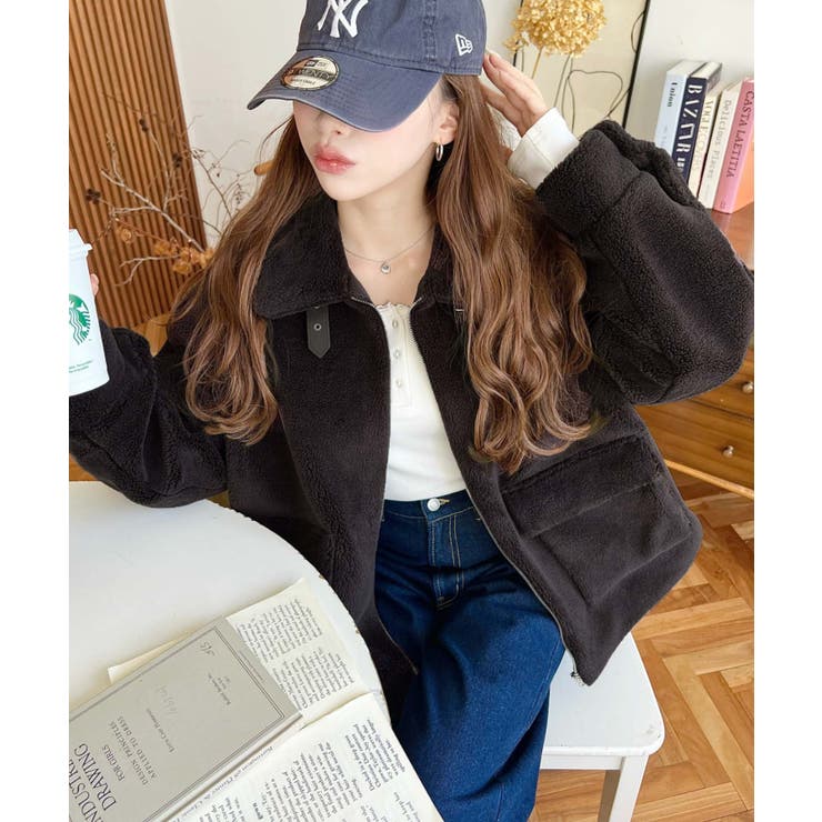 2WAYアレンジカラーテディベアボアブルゾン | moment+ | 詳細画像22 