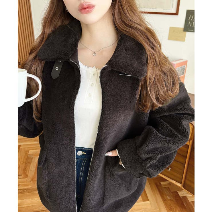 2WAYアレンジカラーテディベアボアブルゾン | moment+ | 詳細画像24 