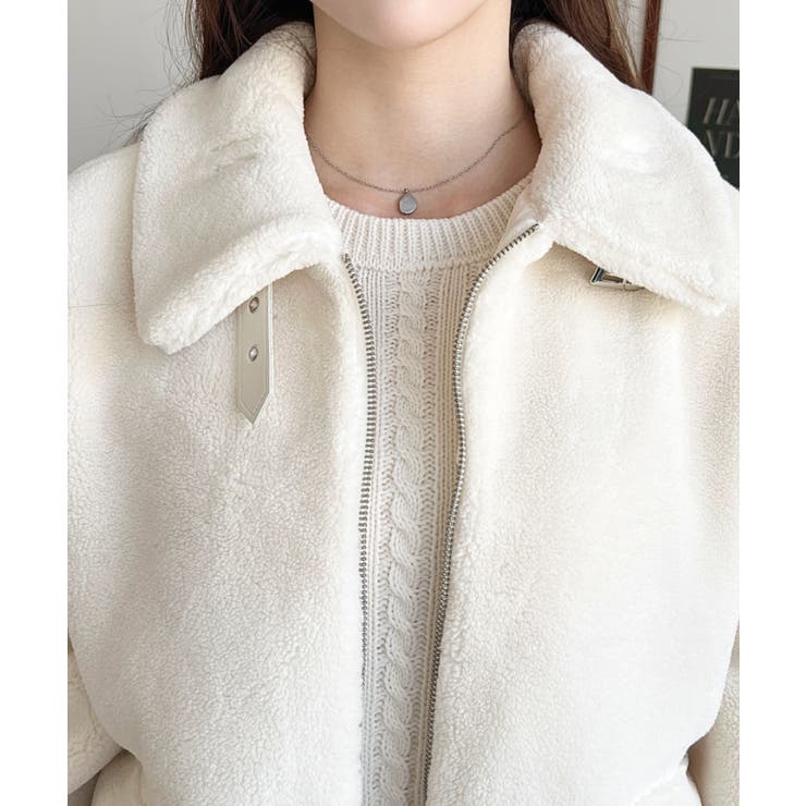 2WAYアレンジカラーテディベアボアブルゾン | moment+ | 詳細画像9 