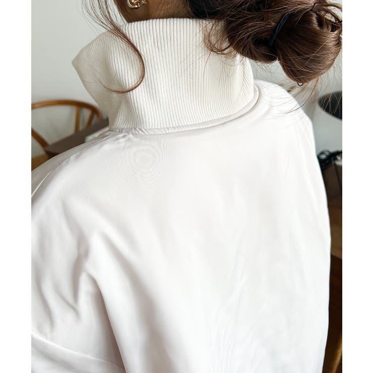 裏地キルティングスタンドリブカラーコクーンブルゾン | moment+ | 詳細画像13 