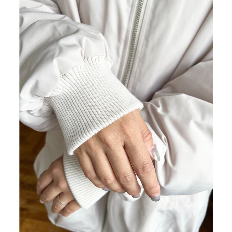 裏地キルティングスタンドリブカラーコクーンブルゾン | moment+ | 詳細画像9 