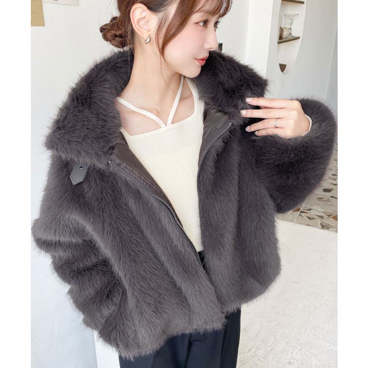 2wayアレンジカラーファーブルゾン | moment+ | 詳細画像28 