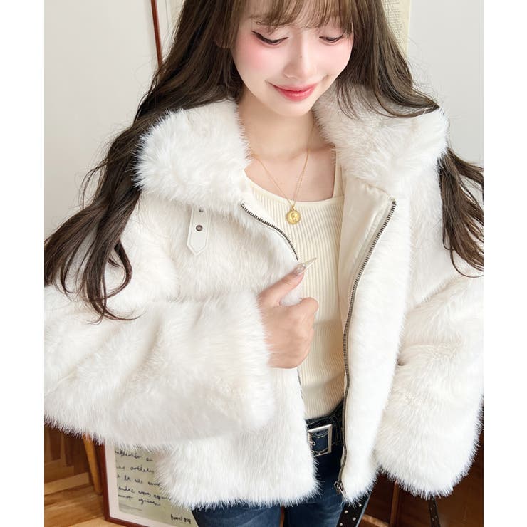 2wayアレンジカラーダブルジップファーブルゾン[品番