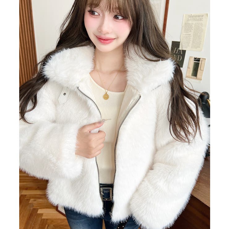 2wayアレンジカラーファーブルゾン | moment+ | 詳細画像6 