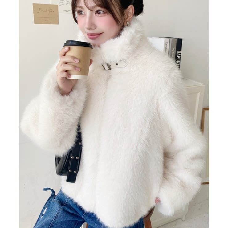 2wayアレンジカラーファーブルゾン | moment+ | 詳細画像7 