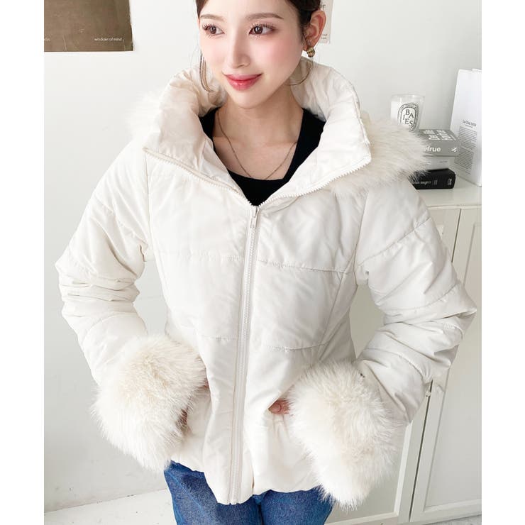 ベルト付きフードファーダウンジャケット | moment+ | 詳細画像12 